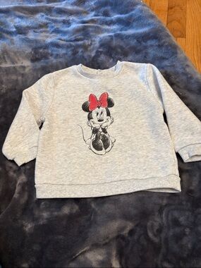 Joe Fresh Gray Minnie Mouse Sweatshirt with Red Bow